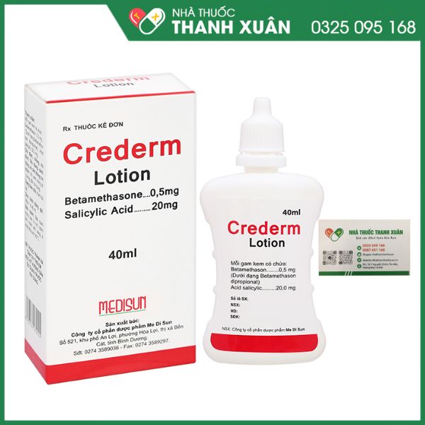 Crederm Lotion 40ml - Trị bệnh vảy nến, viêm da dị ứng mạn tính